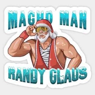 Macho Man Randy Claus Sticker